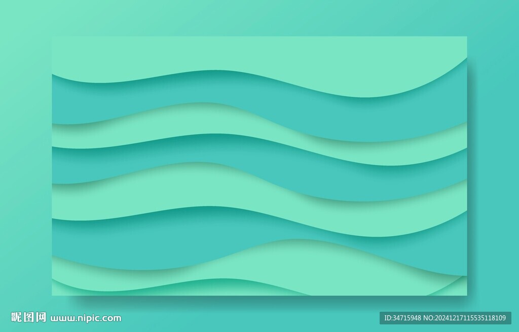 绿色渐变波浪矢量背景
