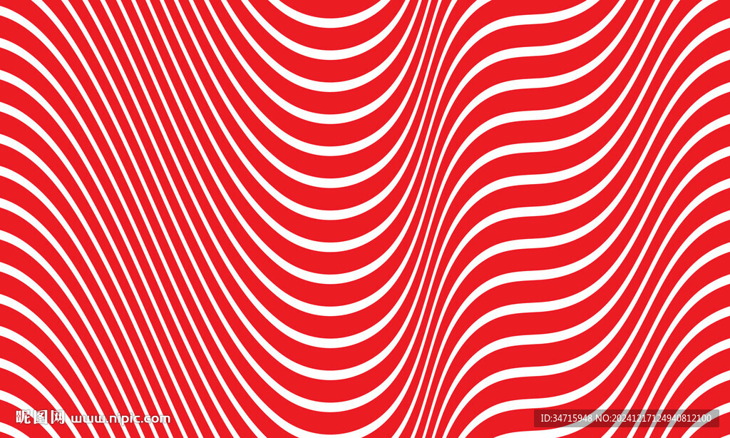 红色条纹3d波浪线矢量背景