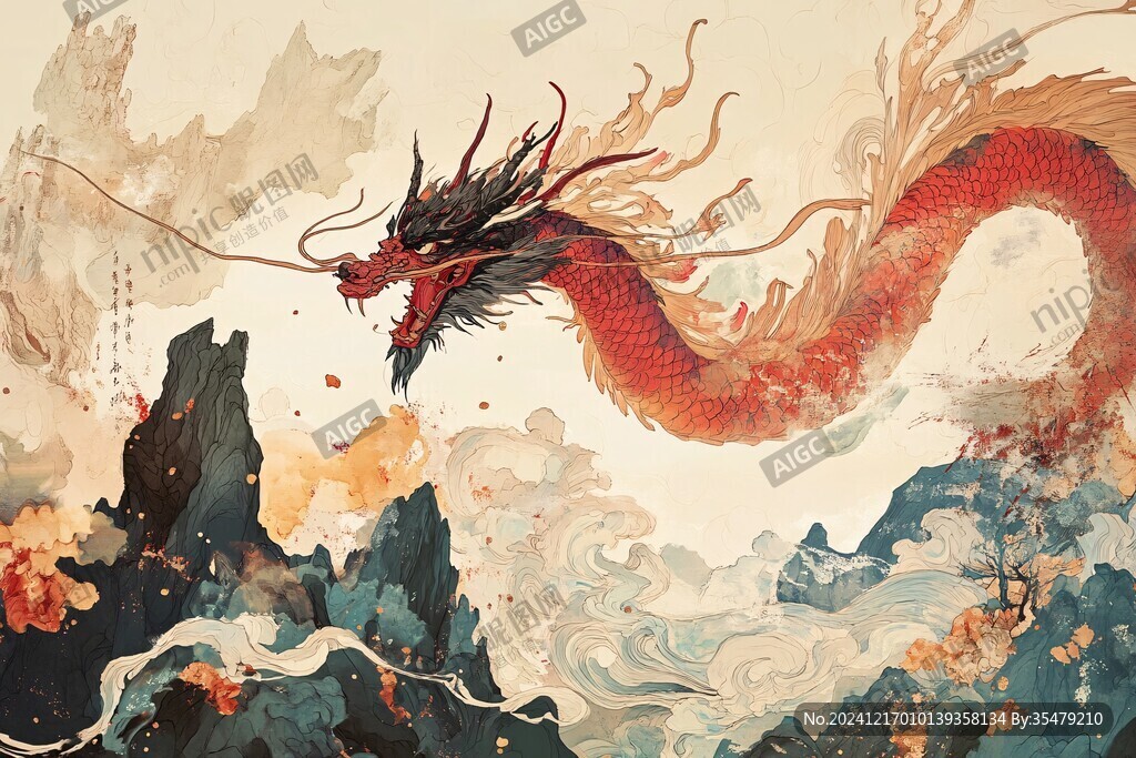 龙年横版插画
