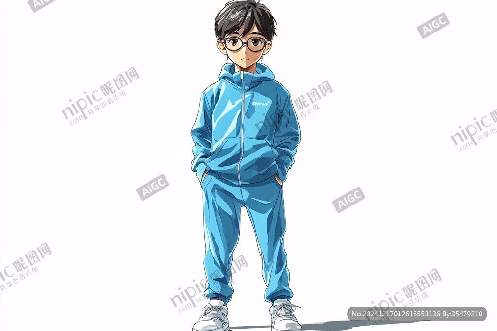 男孩衣服插画