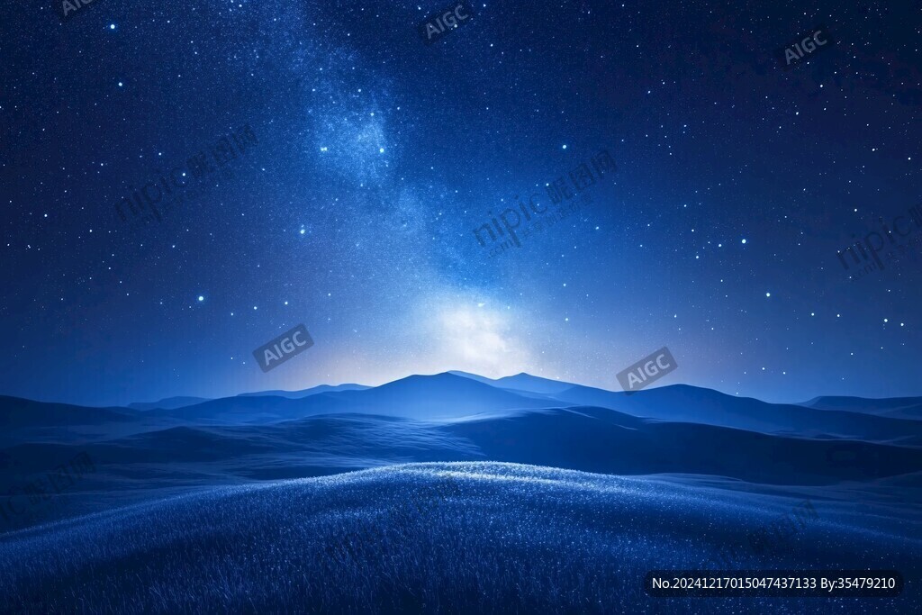 梦幻蓝色夜景