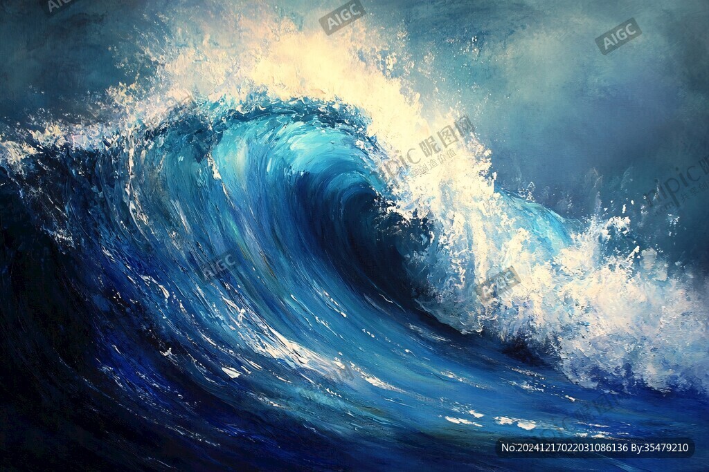 海浪美术绘画