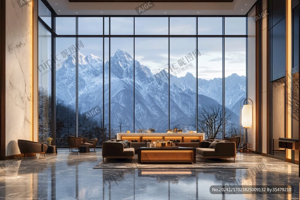 雪山下的酒店