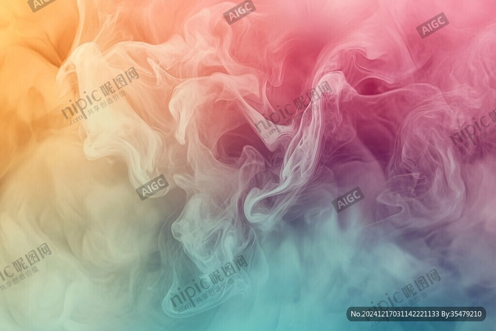 多色烟雾艳丽图案背景