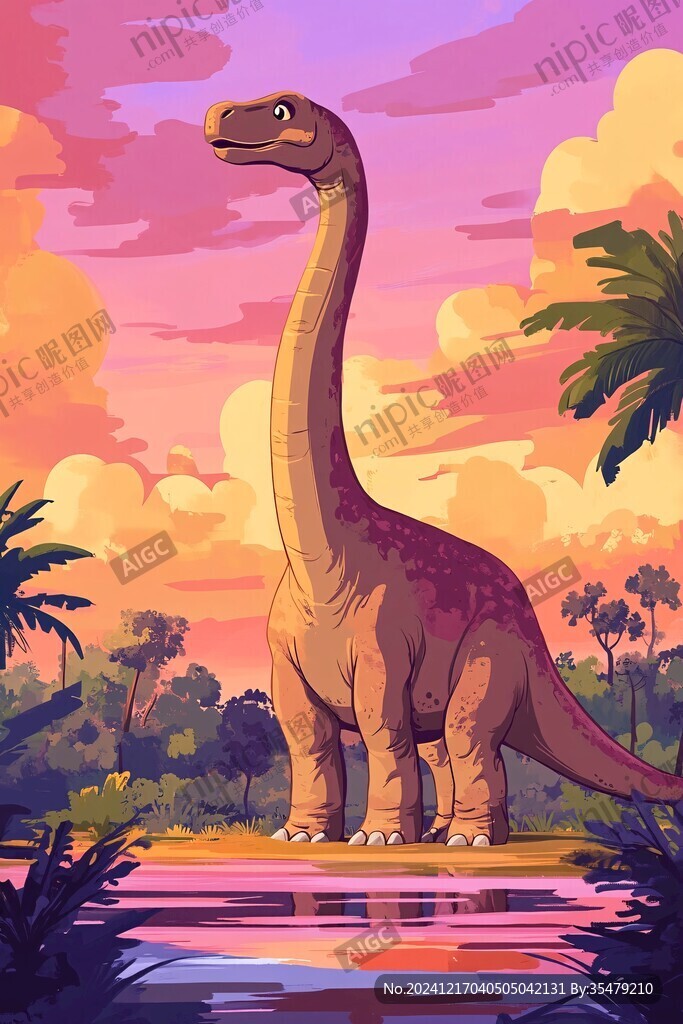 恐龙户外插画