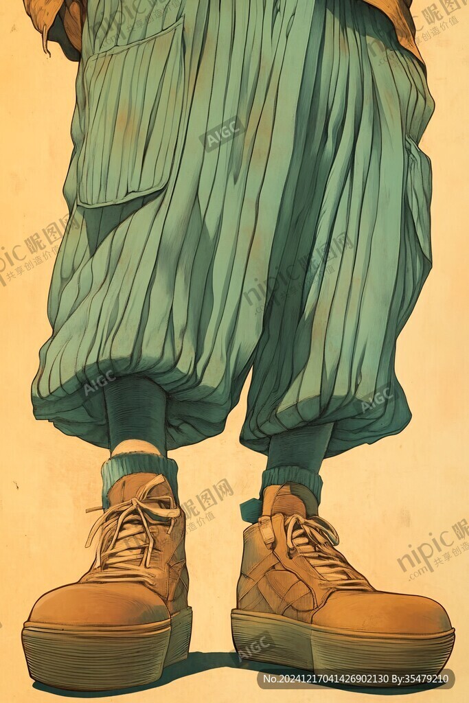 穿搭插画