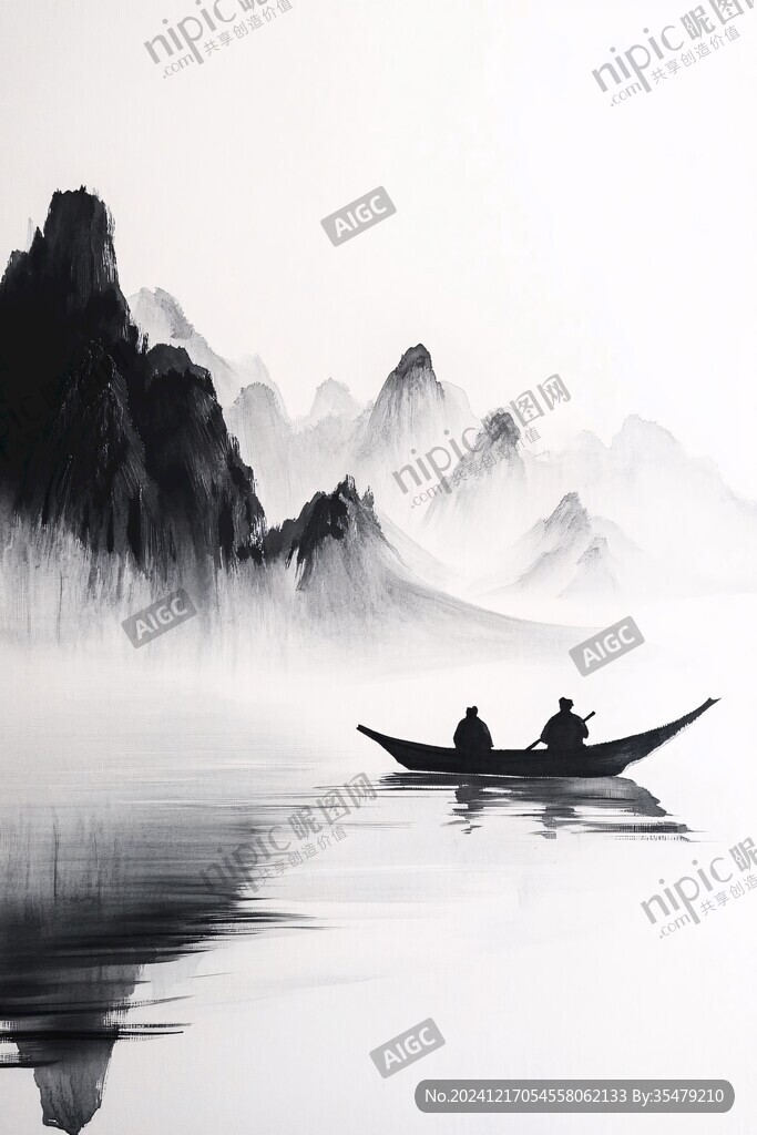 新中式禅意山水船