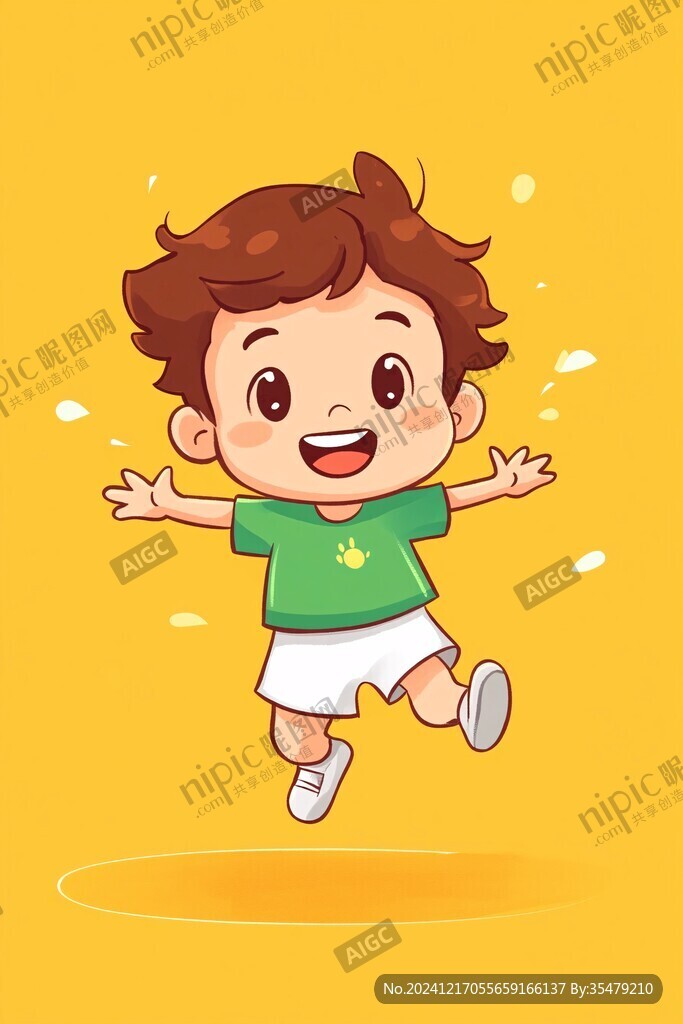 运动幼儿天真插画