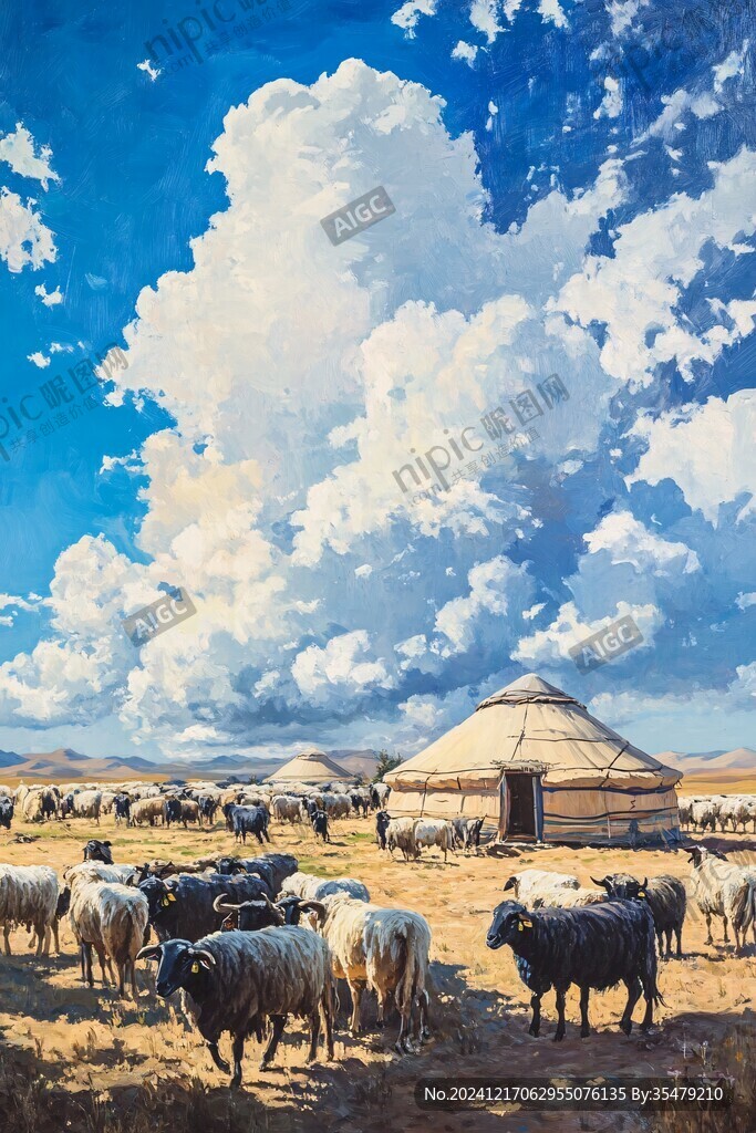 蒙古油画