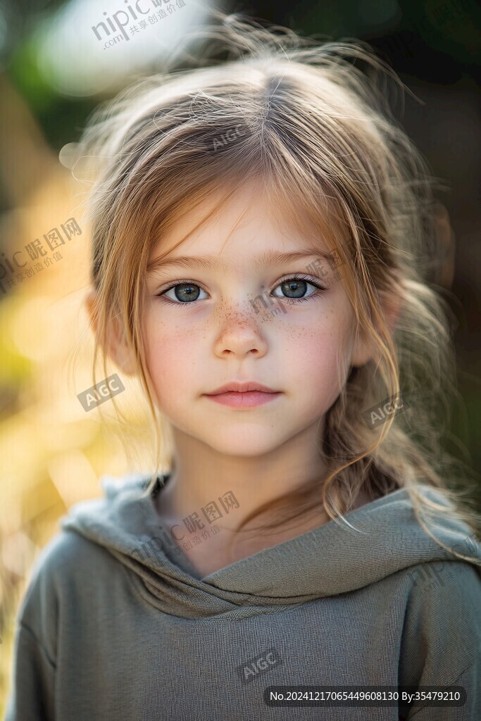 怡然自得的小女孩壁纸