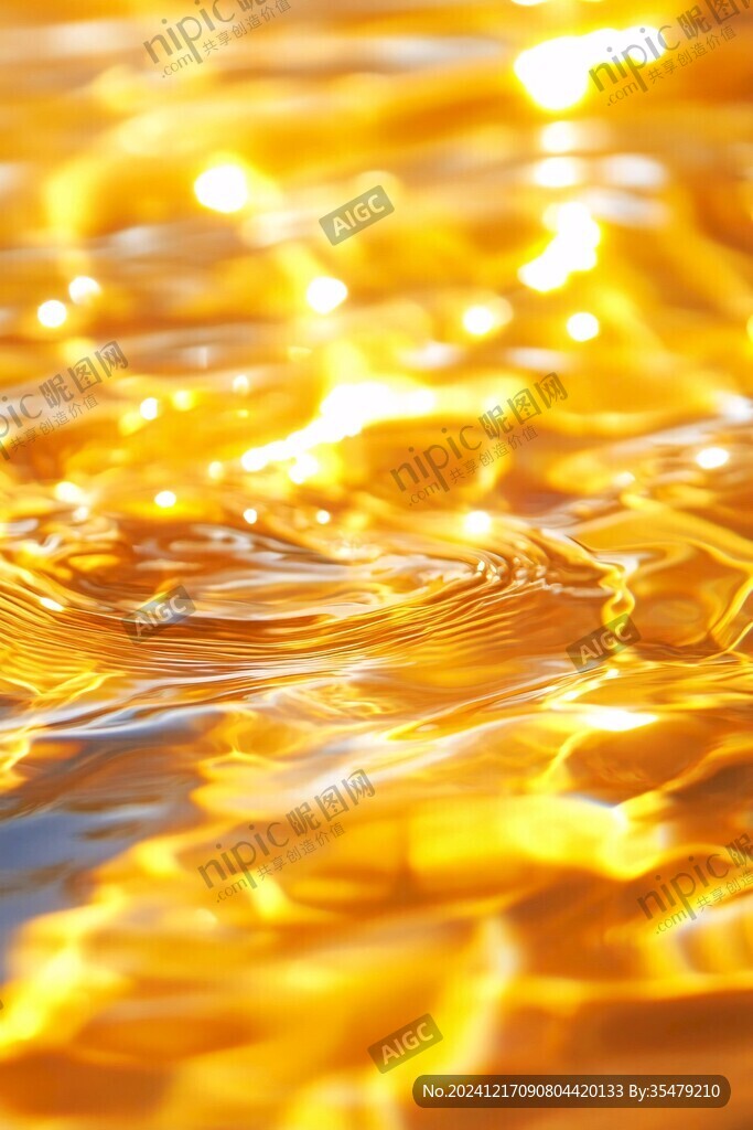 金色水面金色波涛