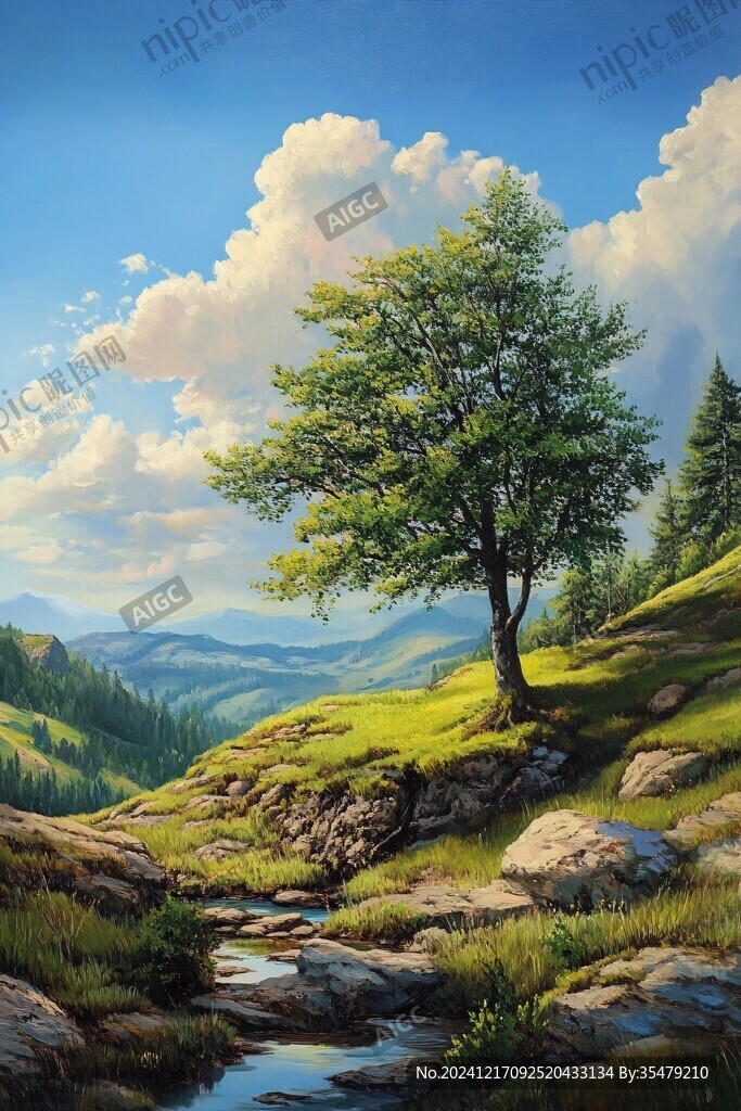 高清风景油画