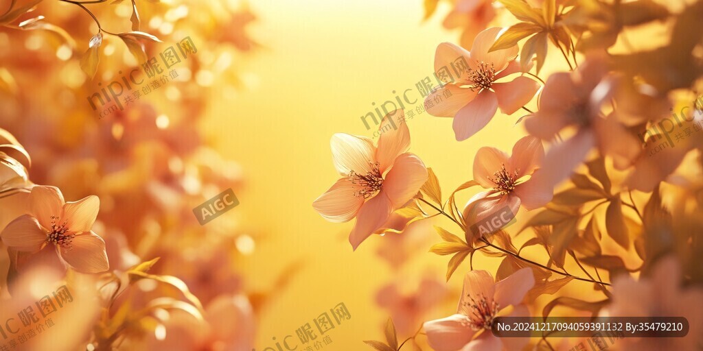 暖调花卉背景