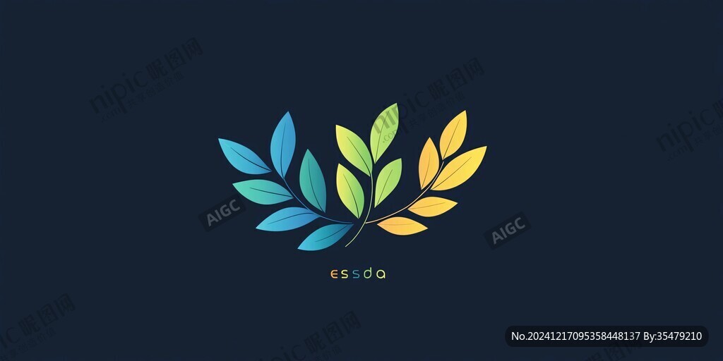 植物主题logo