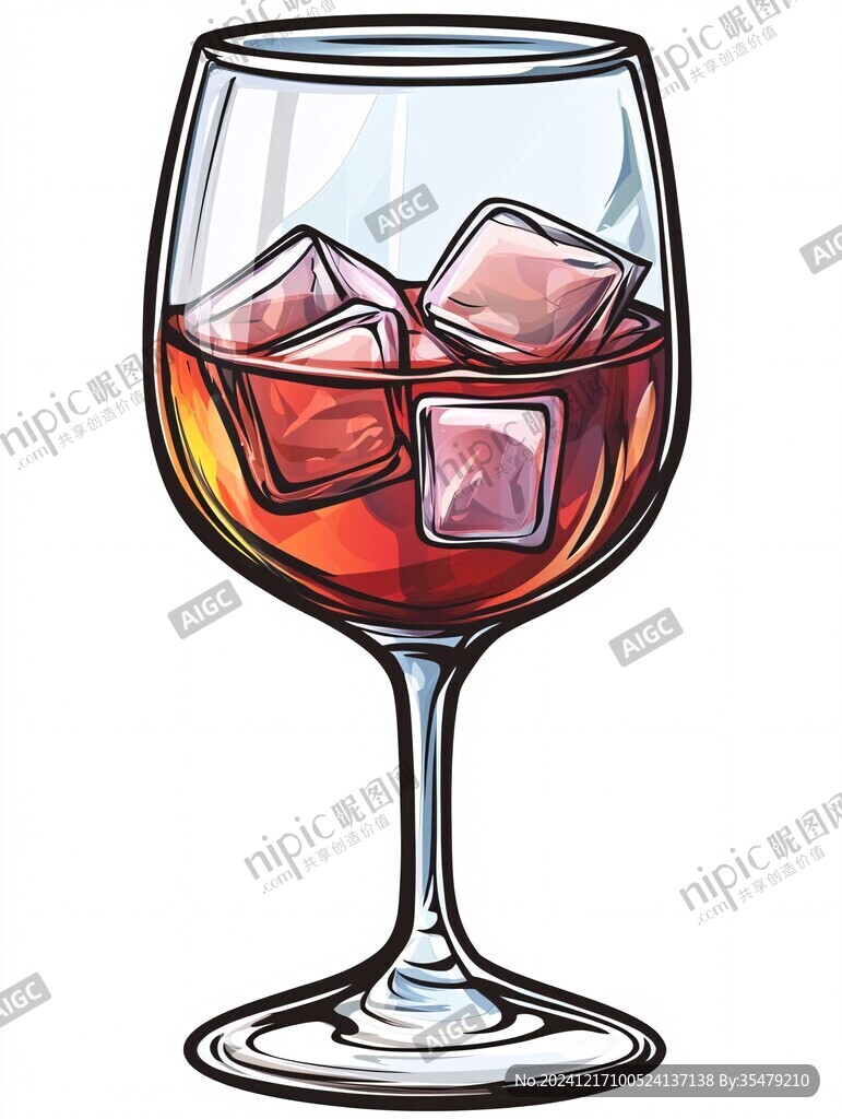 酒杯插画