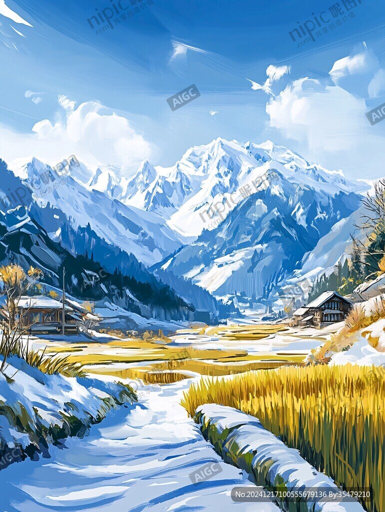 长白插画