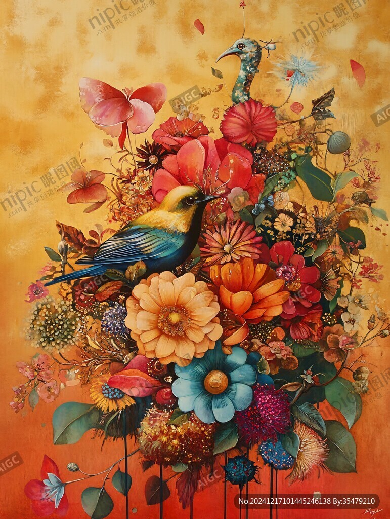 欧美花鸟
