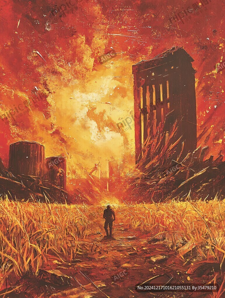 原创插画废墟