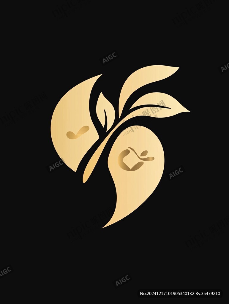 金色花logo设计