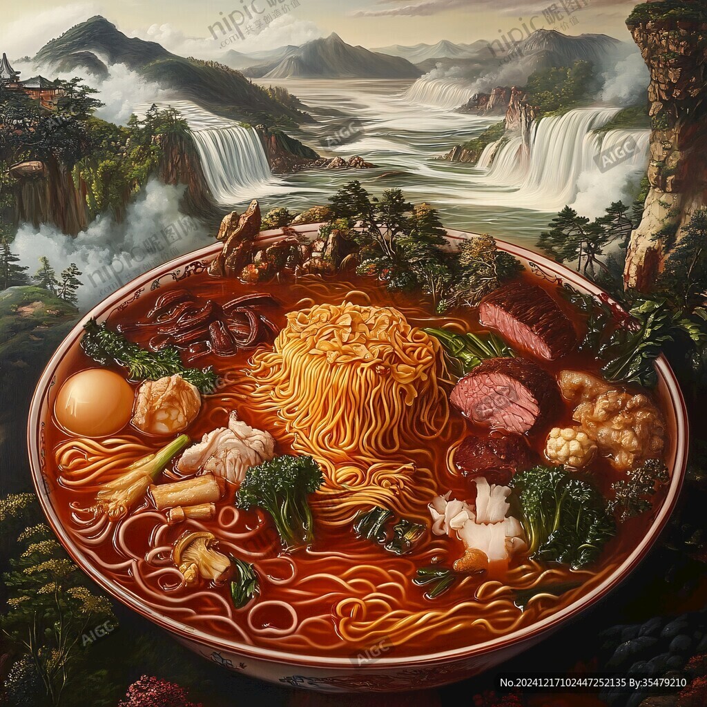 牛肉面包装插画