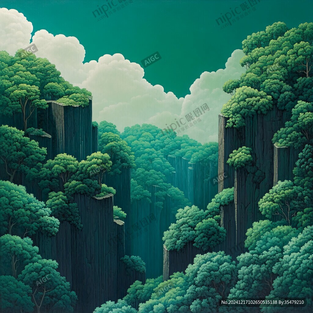 大青绿山水
