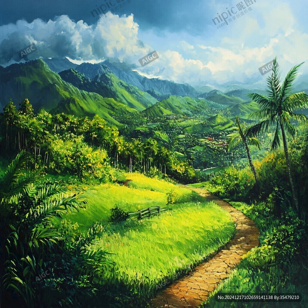 宽屏风景画