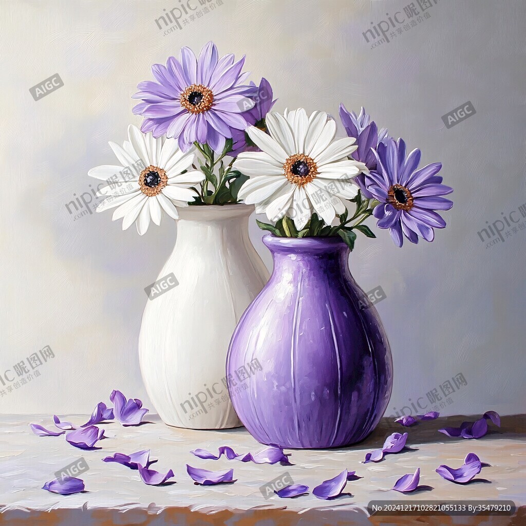 花卉插花装饰画花瓶