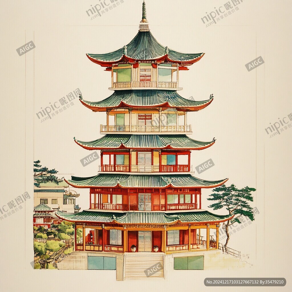 崇安阁插画