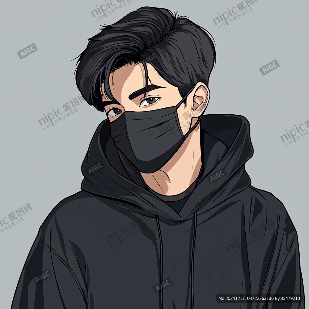 男生头像插画