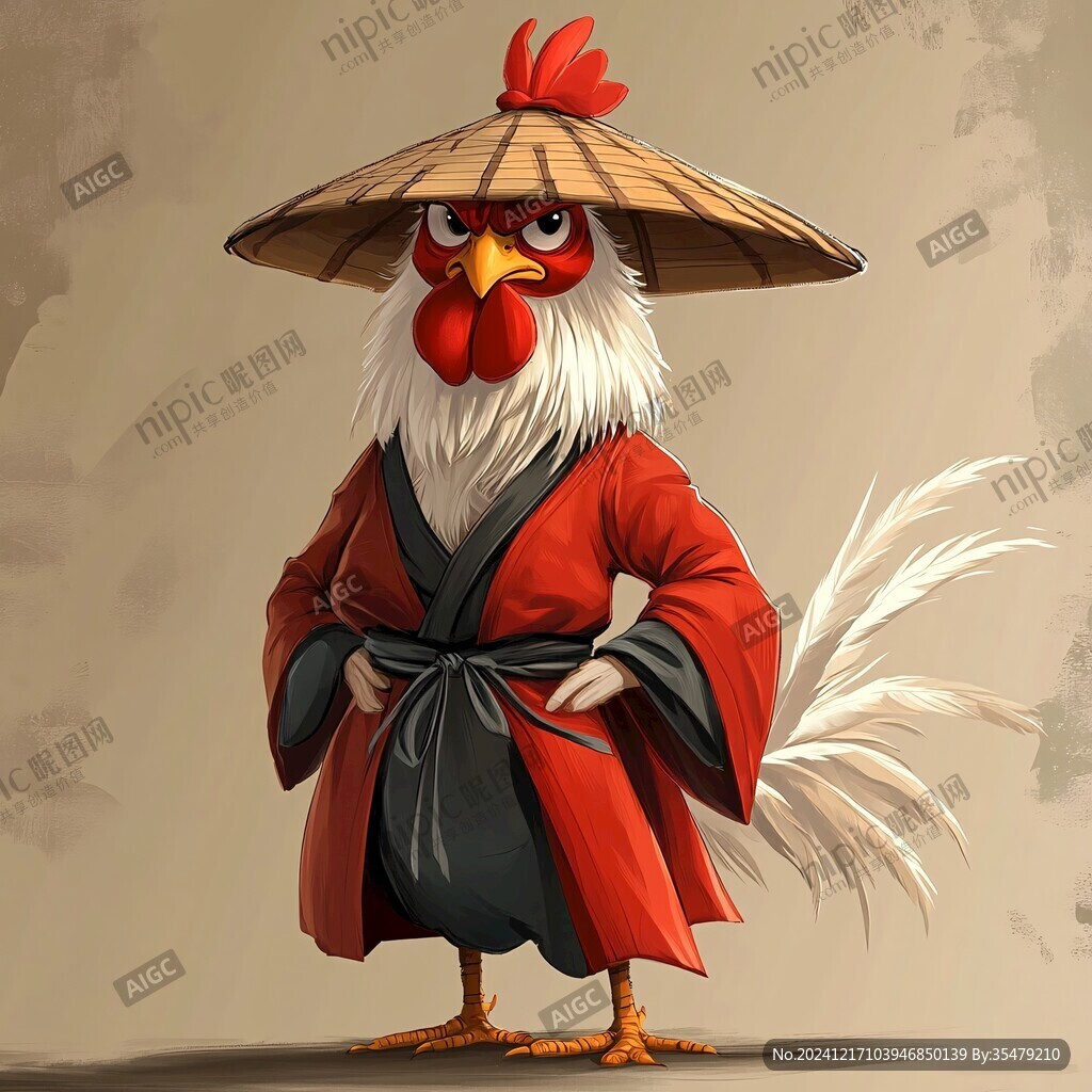 卡通霸气鸡大侠头像