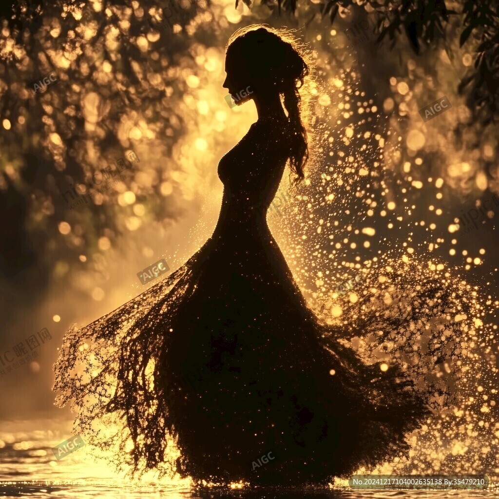 梦幻美女剪影