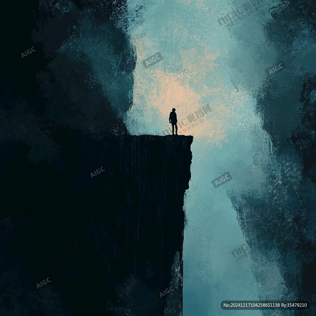 孤独感插画