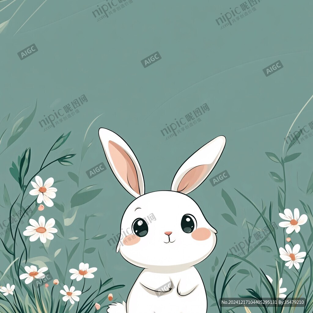 卡通小白兔背景