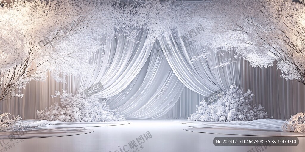 冰雪婚礼舞台效果图