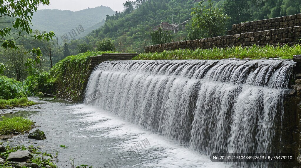 叠水瀑布生态园风光