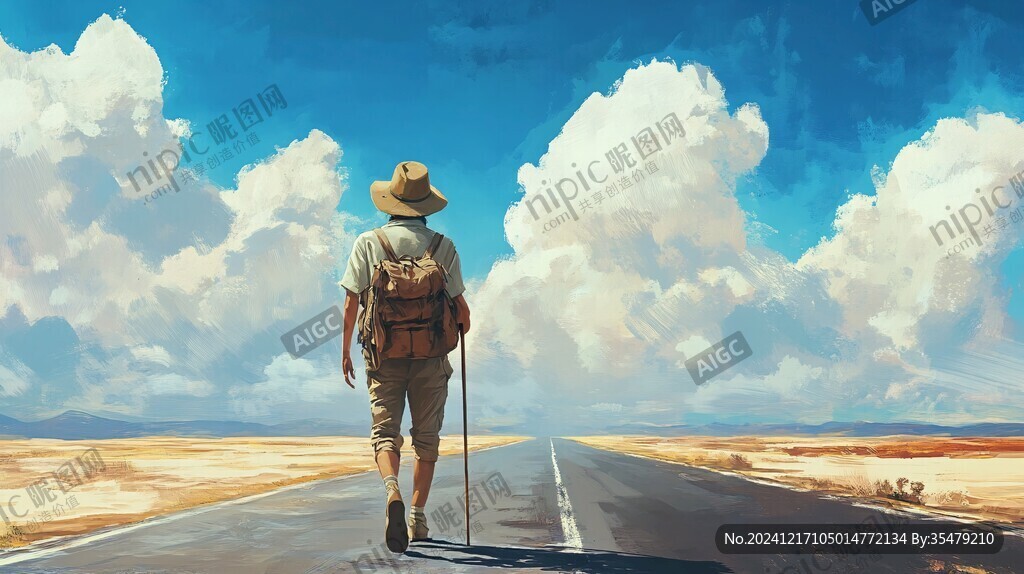赶路的旅人