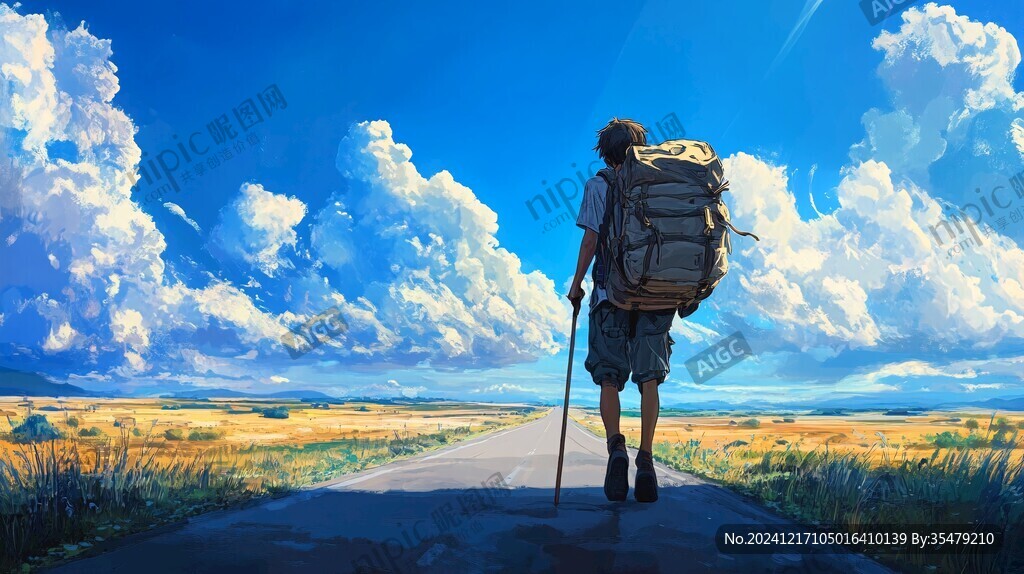 赶路的旅人