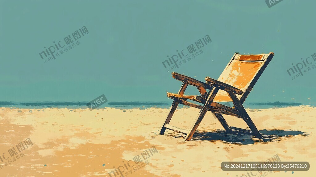 插画躺椅