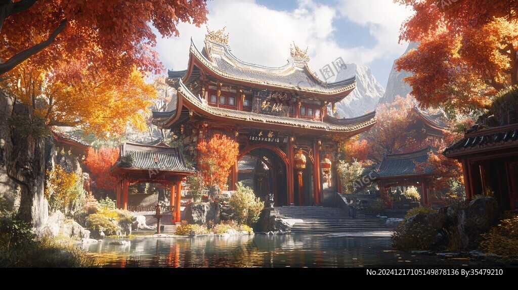 宏大寺庙场景