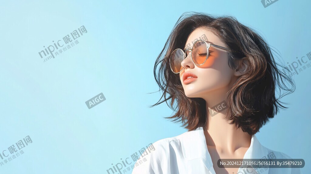 墨镜人物插画