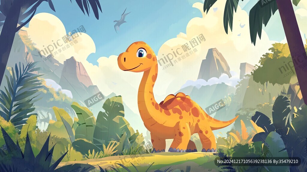 恐龙户外插画
