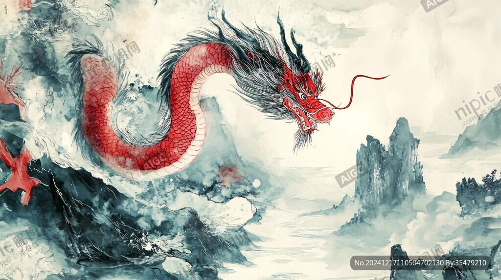 龙年横版插画