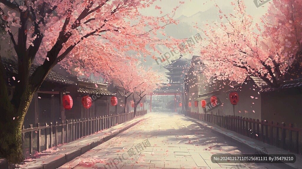 古风场景春暖花开