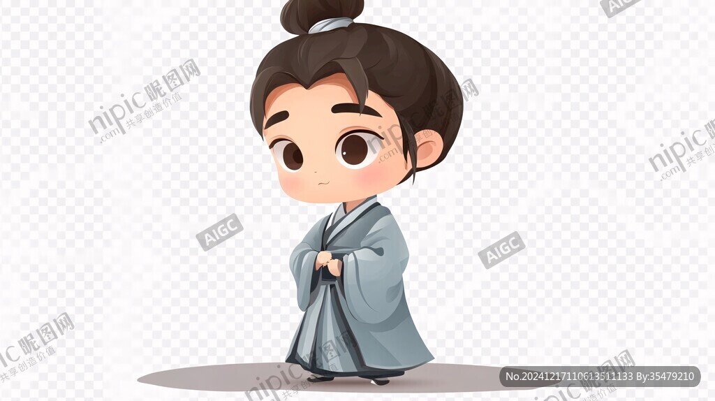 卡通小书生