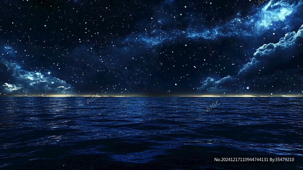 梦幻海上夜景