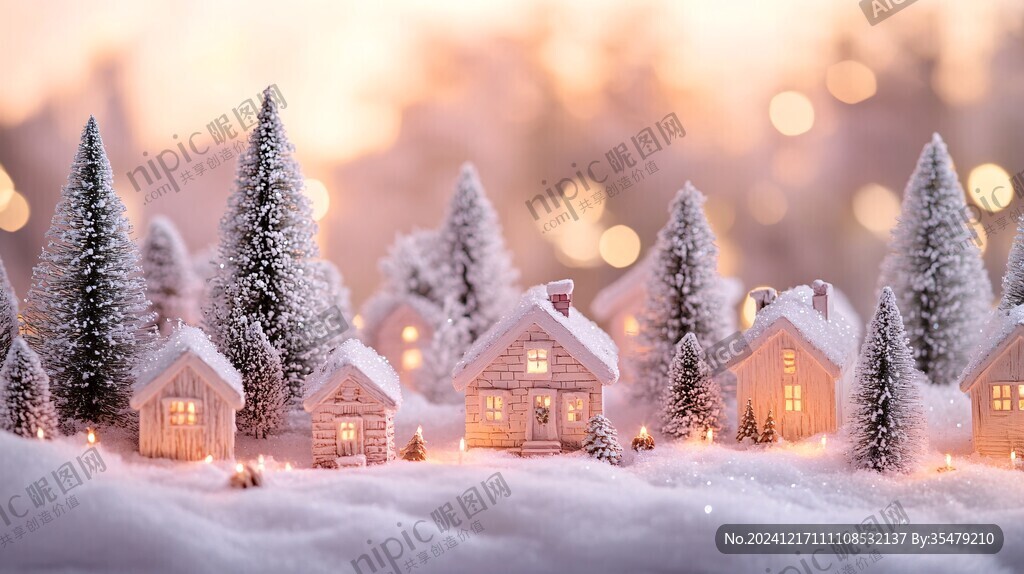 微缩雪场景