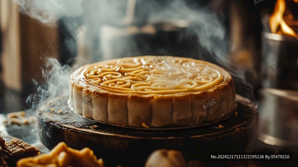 暗调月饼高清氛围场景