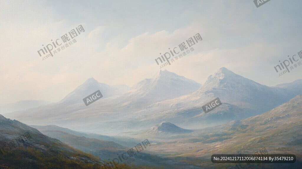 现实山景画