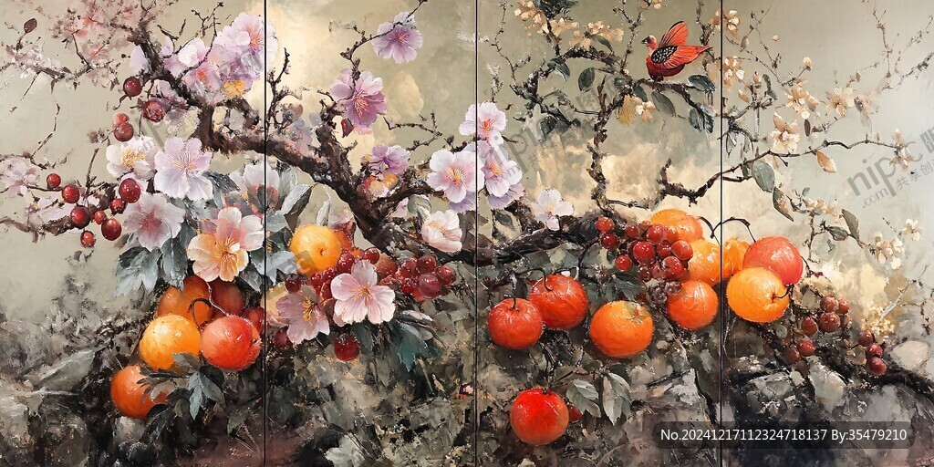 油画梅花