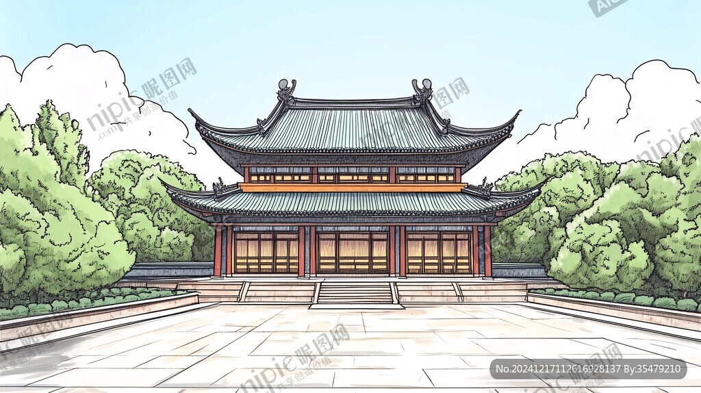 天一阁插画